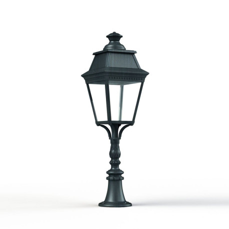 Borne Avenue 3 N°6 LED Warm Patine vert de gris 008 Diffuseur clair - PRADIER 103223008 