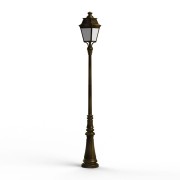 Lampadaire Avenue 3 N°7 LED Warm Patine dorée 009 Diffuseur opale - PRADIER 103230009 