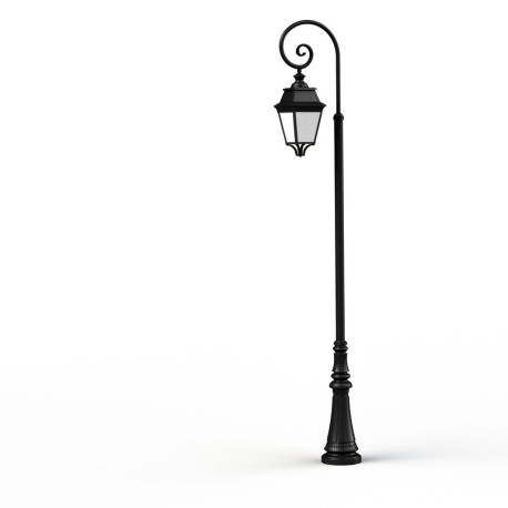 Lampadaire Avenue 3 N°9 LED Warm Noir 000 Diffuseur opale - PRADIER 103240000 