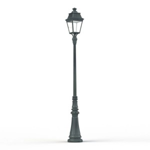 Lampadaire Avenue 3 N°7 LED Warm Patine vert de gris 008 Diffuseur clair - PRADIER 103128008 