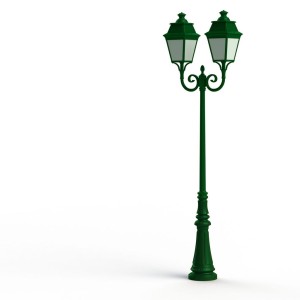 Lampadaire Avenue 3 N°8 LED Warm Vert 067 Diffuseur opale - PRADIER 103135067 
