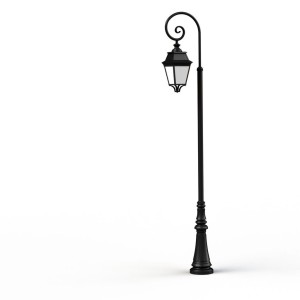 Lampadaire Avenue 3 N°9 LED Warm Noir 000 Diffuseur opale - PRADIER 103140000 