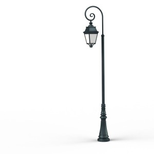 Lampadaire Avenue 3 N°9 LED Warm Patine vert de gris 008 Diffuseur opale - PRADIER 103140008 