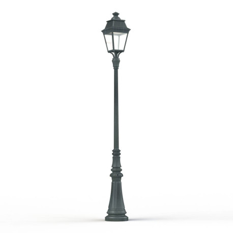 Lampadaire Avenue 3 N°7 LED Warm Patine vert de gris 008 Diffuseur clair - PRADIER 103228008 