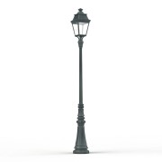Lampadaire Avenue 3 N°7 LED Warm Patine vert de gris 008 Diffuseur clair - PRADIER 103228008 