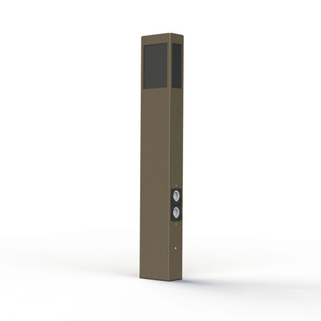 Borne Brick² N°4 PMMA noir prise Grès 054 - PRADIER 108012054 