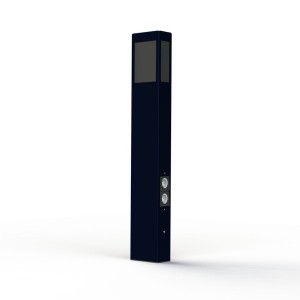 Borne Brick² N°4 PMMA noir prise Bleu acier 065 - PRADIER 108012065 