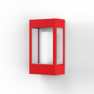 Applique Brick² N°1 Classe 3 Diffuseur clair Rouge 056 - PRADIER 108015056 