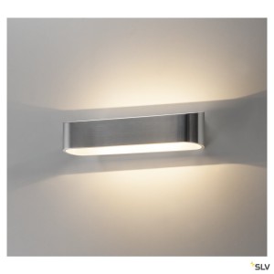 Appliques intérieures LED ASSO 300 applique intérieure alu brossé/blanc LED 12W 3000K - SLV 151275 