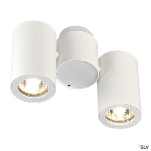 Appliques intérieures ENOLA B spot double applique et plafonnier blanc 2xGU10 max. 2x50W - SLV 151831 