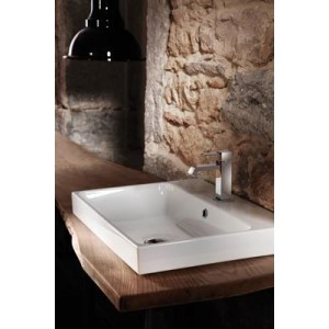 Vasque céramique blanc brillant pour lavabo à suspendre ou à encastrer - CRISTINA ONDYNA WNL6009 