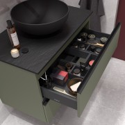 Meuble de salle de bain SPIRIT 1000 2 tiroirs métalliques GREEN FOREST - SALGAR 103474 