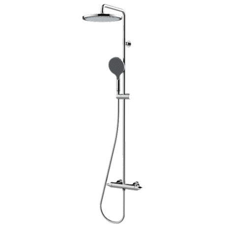 Mitigeur kit colonne de douche murale chromé Apice - Bossini L10506030