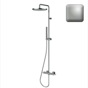 Mitigeur kit colonne de douche murale nickel satiné monocommande Apice - Bossini L10508094