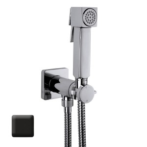 Ensemble mitigeur progressif avec flexible et douchette CUBE-BRASS noir mat - BOSSINI E38003073