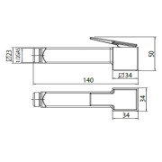 Douchette d’arrêt WC CUBE Brass chromé - Bossini B00475030