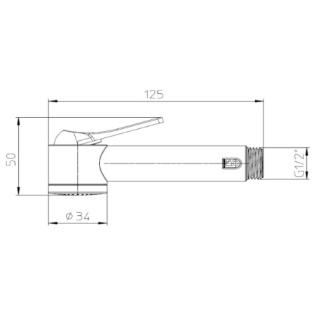 Douchette à bouton en ABS APICE chromé  - Bossini B00920030
