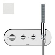 Partie externe mitigeur thermostatique mural bain douche blanc mat Apice - Bossini Z00523045