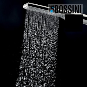 Partie externe mitigeur thermostatique mural bain douche noir mat Apice - Bossini Z00523073