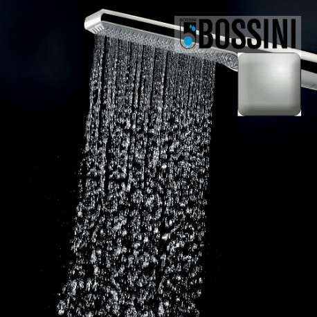 Partie externe mitigeur thermostatique mural bain douche nickel satiné Apice - Bossini Z00523094