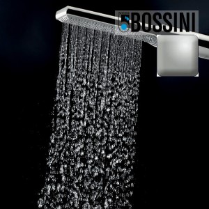 Partie externe mitigeur thermostatique mural bain douche nickel satiné Apice - Bossini Z00523094