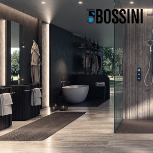 Partie externe mitigeur monocommande mural bain douche chromé Apice - Bossini Z00555030