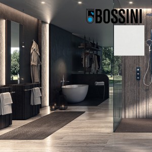 Partie externe mitigeur monocommande mural bain douche blanc mat Apice - Bossini Z00555045