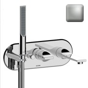 Partie externe mitigeur monocommande mural bain douche nickel satiné Apice - Bossini Z00555094