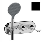 Partie externe mitigeur monocommande mural bain douche noir mat Apice - Bossini Z00557073