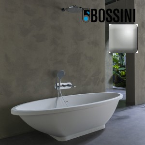 Partie externe mitigeur monocommande mural bain douche nickel satiné Apice - Bossini Z00557094