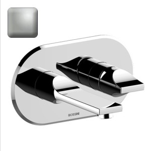 Partie externe mitigeur lavabo mural nickel satiné Apice - Bossini Z00549094