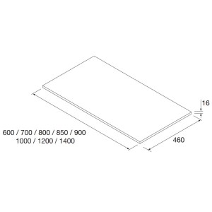 Ensemble meuble et plan de salle de bain 2 Portes Noja 800 White gloss - SALGAR 105552