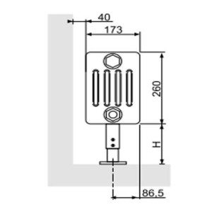 Radiateur eau chaude ACOVA VUELTA Plinthe MCP