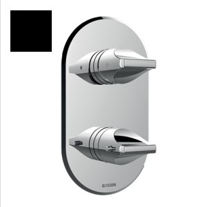 Parties externes pour mitigeur thermostatique universel noir mat Apice - Bossini Z00500073