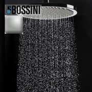 Ensemble pomme de tête douche 280mm bras à angle nickel satiné Apice - Bossini H70430H094