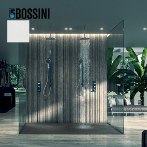 Ensemble barre de douche plate et pomme de douche blanc mat Apice - Bossini D48086045