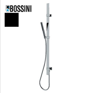Ensemble barre de douche plate et douchette noir mat Apice - Bossini D48088073