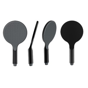 Pomme de douche ronde 140mm noir mat Apice - Bossini B00900073