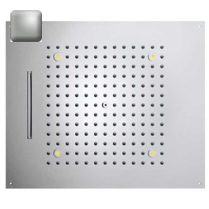 Plafond de douche pour chromothérapie inox mat brossé Dream - Bossini H389050075