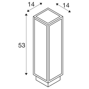 Lampe extérieure LED 7W QUADRULO anthracite - SLV 1005442