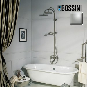Mélangeur kit colonne bain-douche mural inverseur nickel satiné Liberty Line - Bossini L01203094