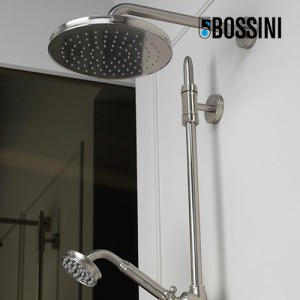 Pomme de tête 210mm et bras de fixation mural chromé Liberty Line - Bossini H27740G030