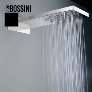 Douche de tête murale rectangulaire noir mat Manhattan - Bossini I00570073