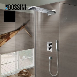 Douche de tête murale monojet noir mat Manhattan - Bossini I00575073