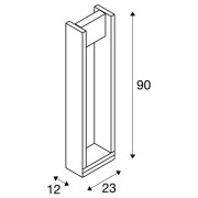 Borne extérieure LED 3000K LED QUAD POLE anthracite - SLV 1003001