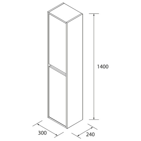 Colonne suspendue 1400 Noja Chêne Naturel - SALGAR 104366