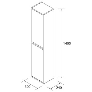 Colonne suspendue 1400 Noja Chêne Naturel - SALGAR 104366