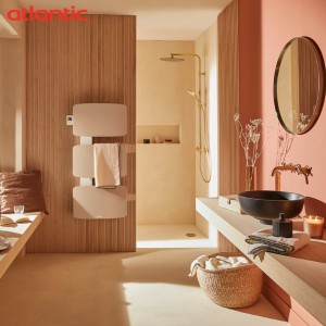 Sèche-serviettes ATLANTIC AMARILIS mât à droite noir 650W 862576