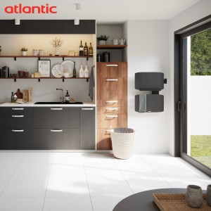 Sèche-serviettes ATLANTIC AMARILIS mât à droite noir 430W 862582