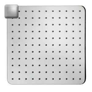 Pomme de tête carrée 280mm jet de pluie autonettoyant nickel satiné Cosmo - BOSSINI I00598094